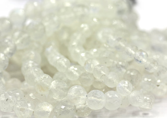 Rainbow Moonstone Facetted Round Beads, Faceted Beads