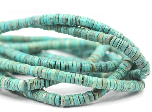 Sleeping Beauty Turquoise Smooth Wheel Beads,Smooth Beads