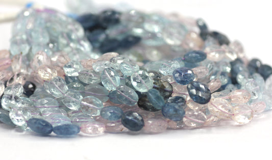 Aquamarine fac Oval Beads,Faceted Beads