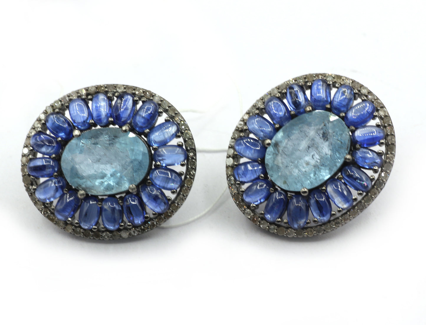Aqua 925 silver Diamond Earring Stud