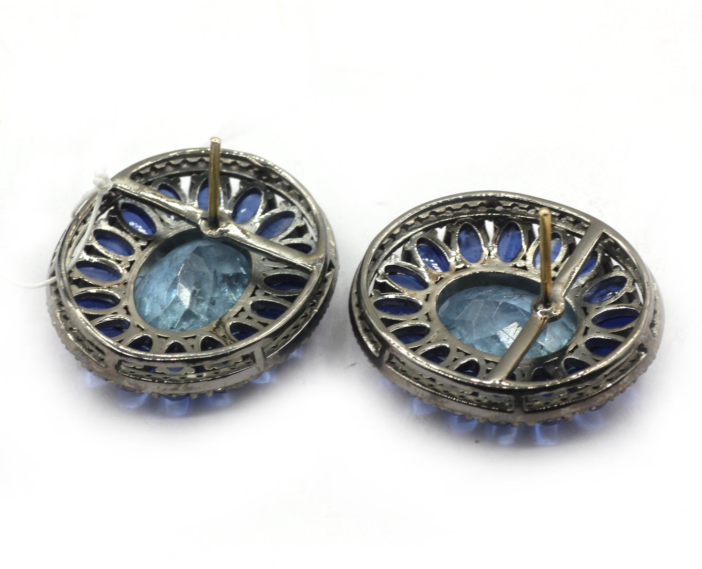 Aqua 925 silver Diamond Earring Stud