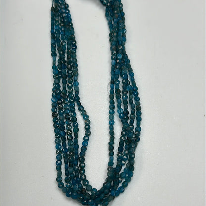 Apatite Neon Beads Faceted Coin