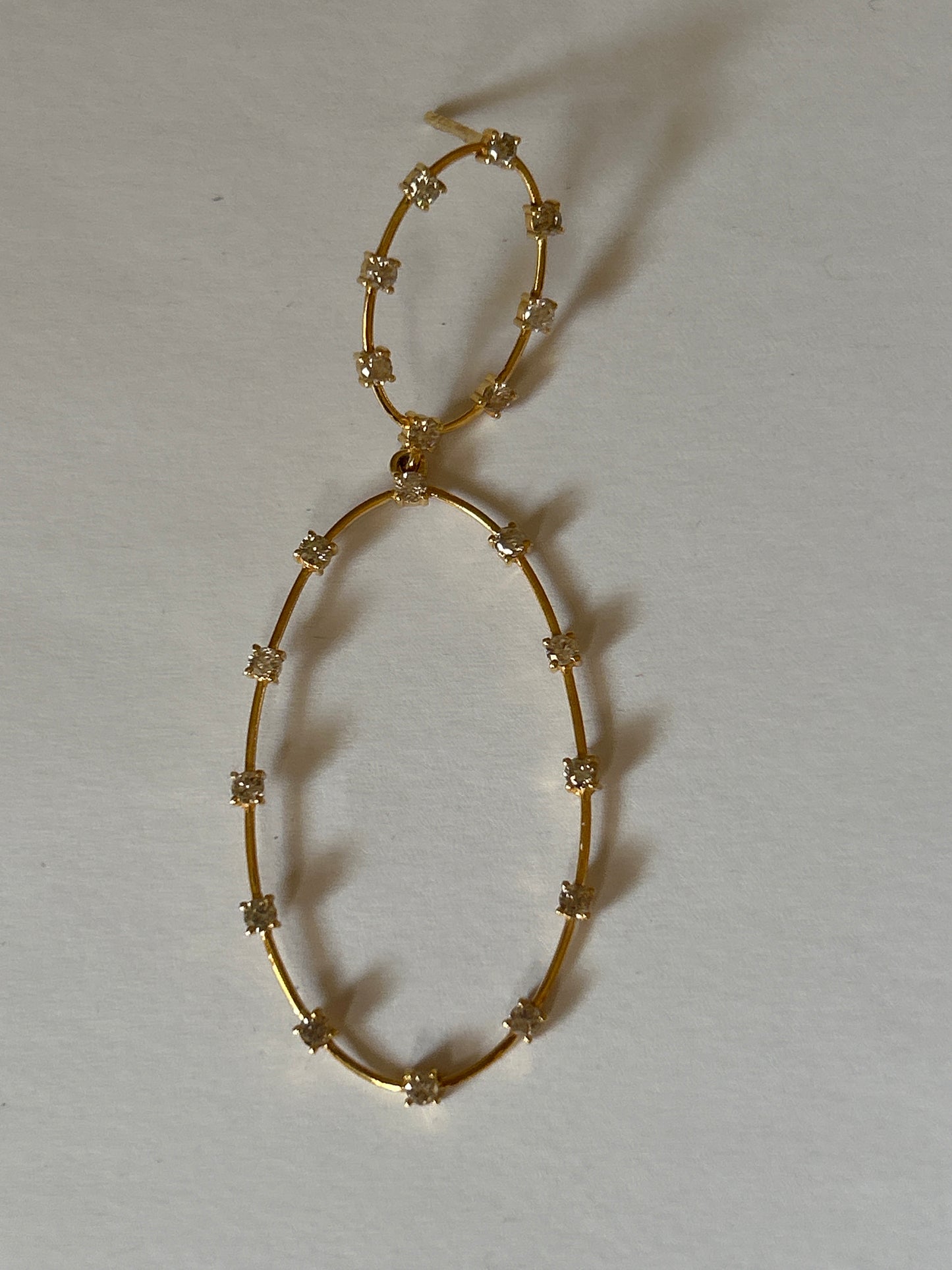 14k Solid Gold Diamond Earring