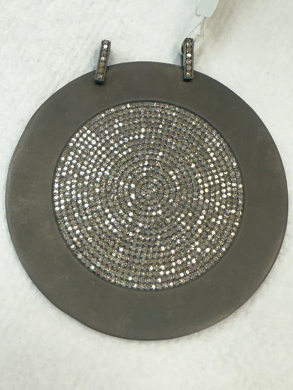 Matte Silver and Diamond Pave  PENDANT & CHARMS