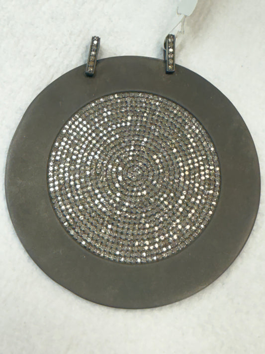 Matte Silver and Diamond Pave  PENDANT & CHARMS