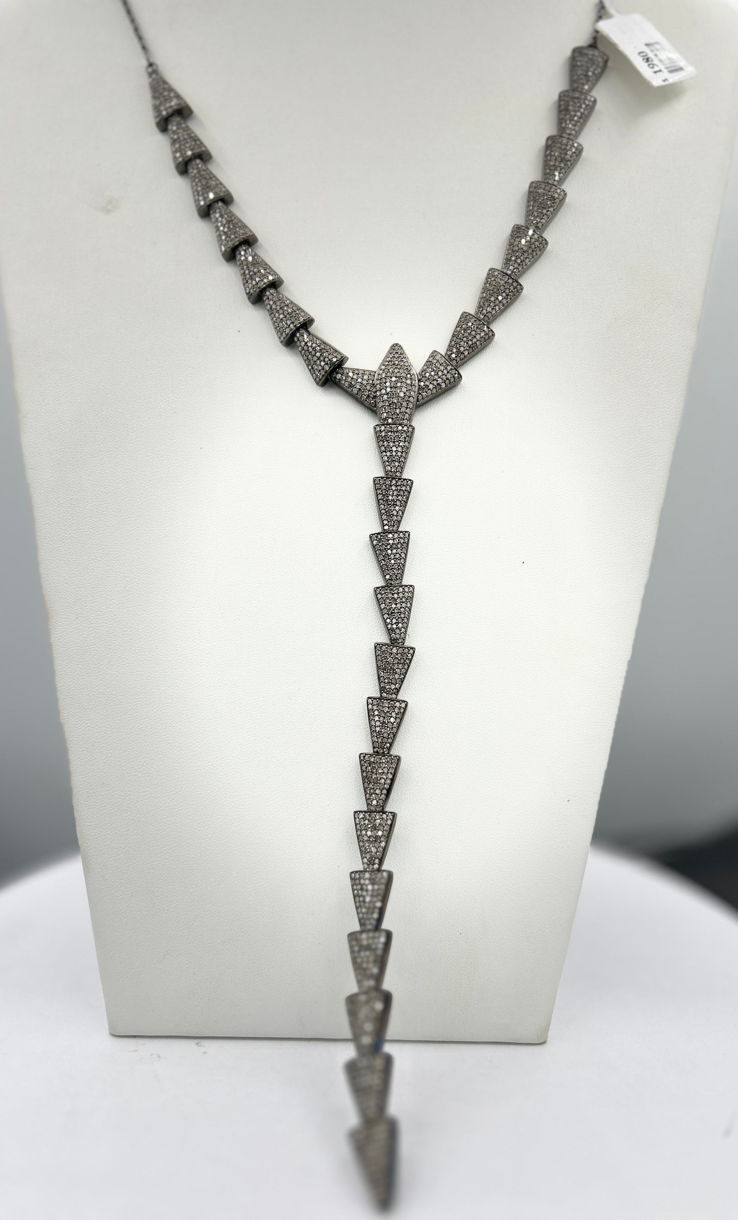 Sterling Silver Designer Diamond Necklace