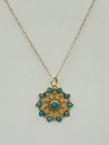 Star 14k Solid Gold Diamond Pendants