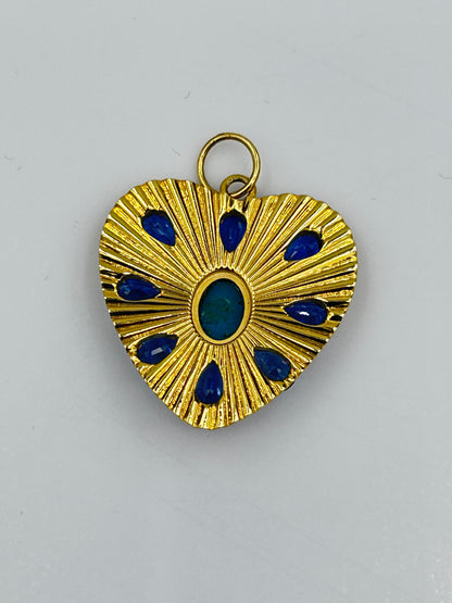 Heart 14k Solid Gold Diamond Pendants
