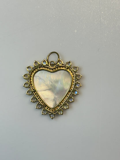 Heart 14k Solid Gold Diamond Pendants