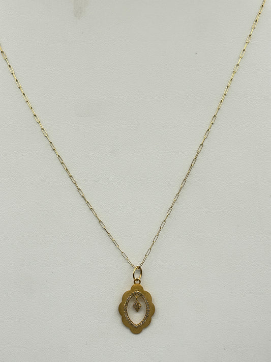 14k Solid Gold Diamond Pendants
