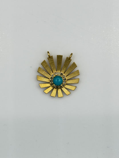 Moon 14k Solid Gold Diamond Pendants
