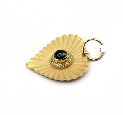 Heart 14k Solid Gold Diamond Pendants.