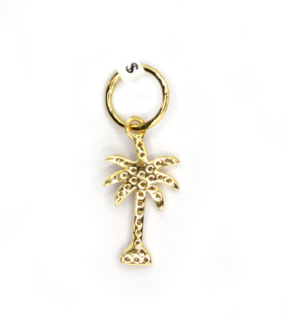 Coconut tree 14k Solid Gold Diamond Pendants