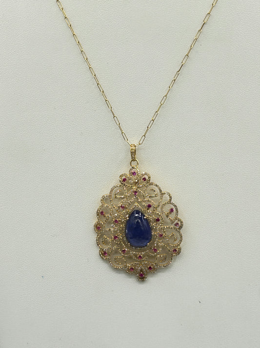 14k Solid Gold Diamond Necklace