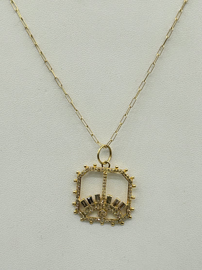 14k Solid Gold Diamond Pendants