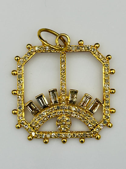 14k Solid Gold Diamond Pendants