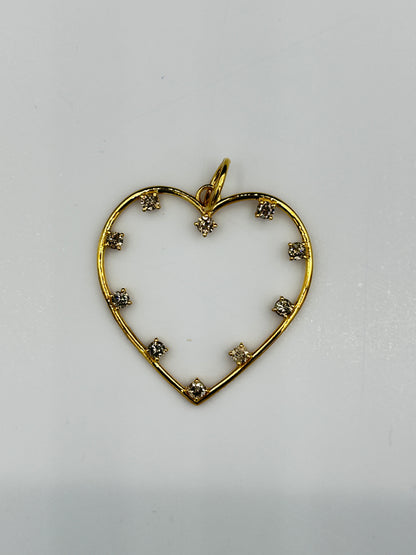 14K Gold Heart Pendants