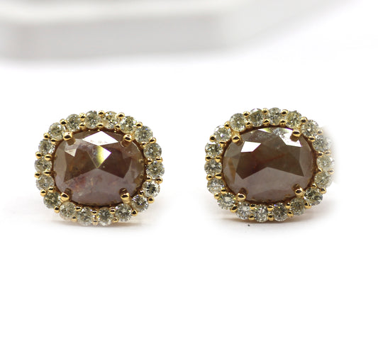Soliten paper diamond 14k Gold Diamond Stud Earring