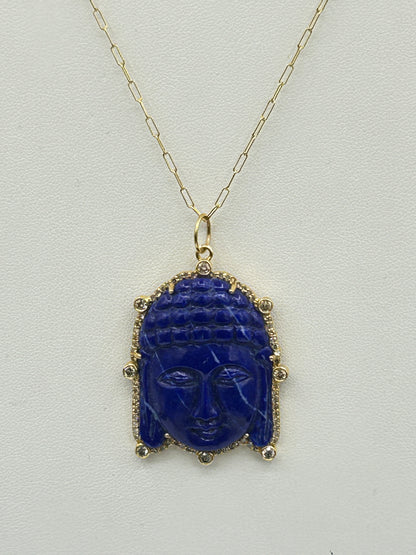 Buddha 14k Solid Gold Diamond Pendants