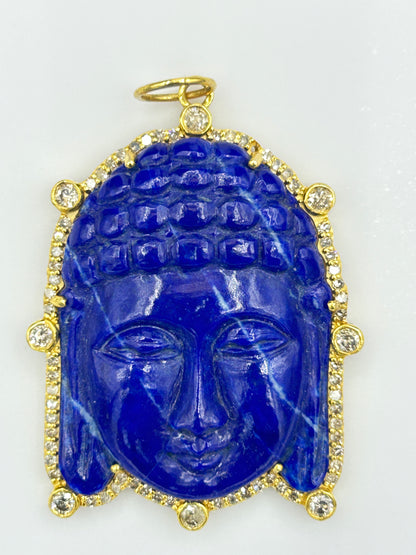 Buddha 14k Solid Gold Diamond Pendants