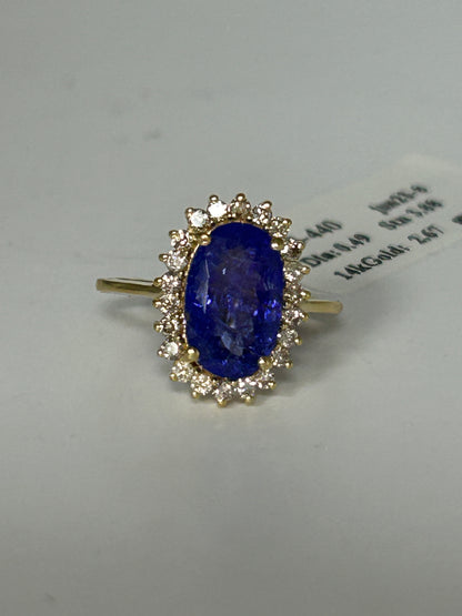 Oval Shape 14k Solid Gold Diamond Rings