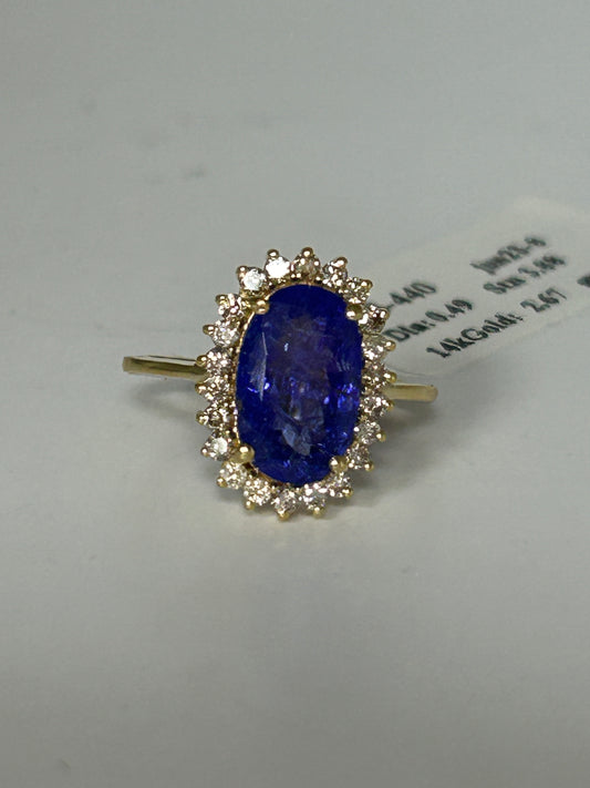 Oval Shape 14k Solid Gold Diamond Rings