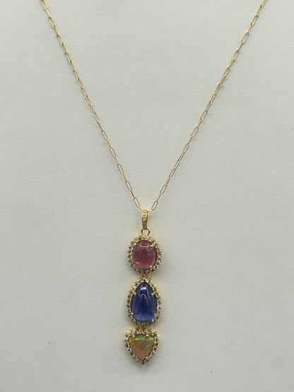 14k Solid Gold Diamond Pendants