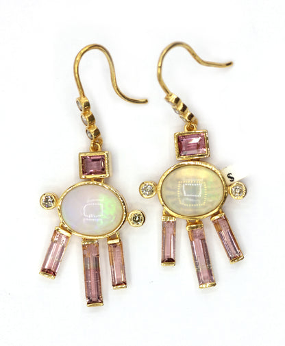 14k Solid Gold Diamond Earring