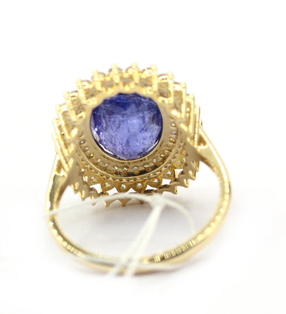 Tanzanite 14k Solid Gold Diamond Rings.