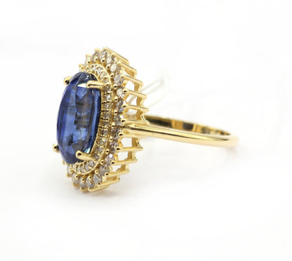 Tanzanite 14k Solid Gold Diamond Rings.