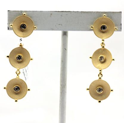 14k Solid Gold Diamond Earring