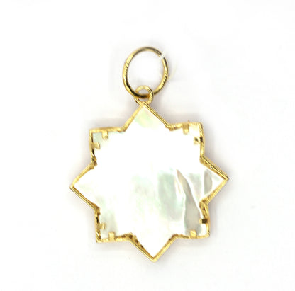 Star 14k Solid Gold Diamond Pendants