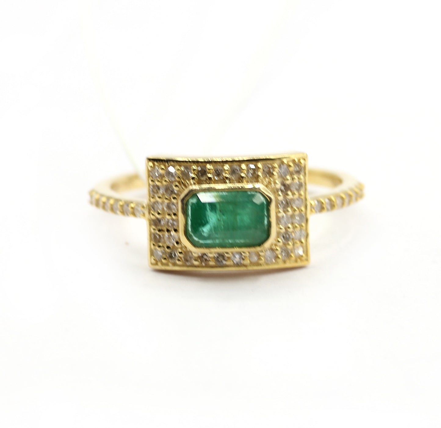 Emerald 14k Solid Gold Diamond Rings.
