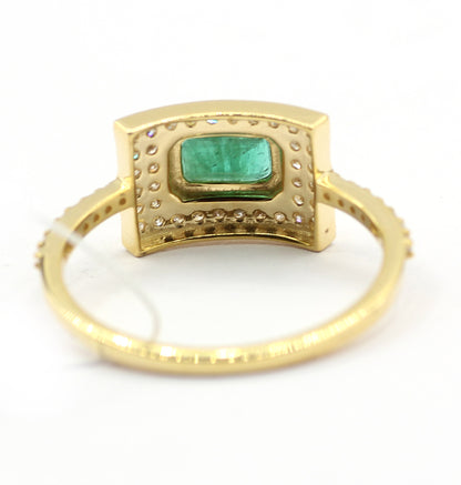 Emerald 14k Solid Gold Diamond Rings.