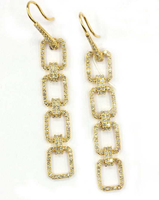 14k Gold Diamond Earring