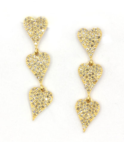 Heart 14k Gold Diamond Earring