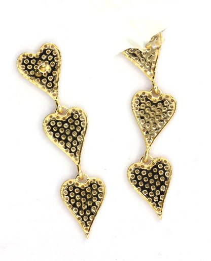 Heart 14k Gold Diamond Earring