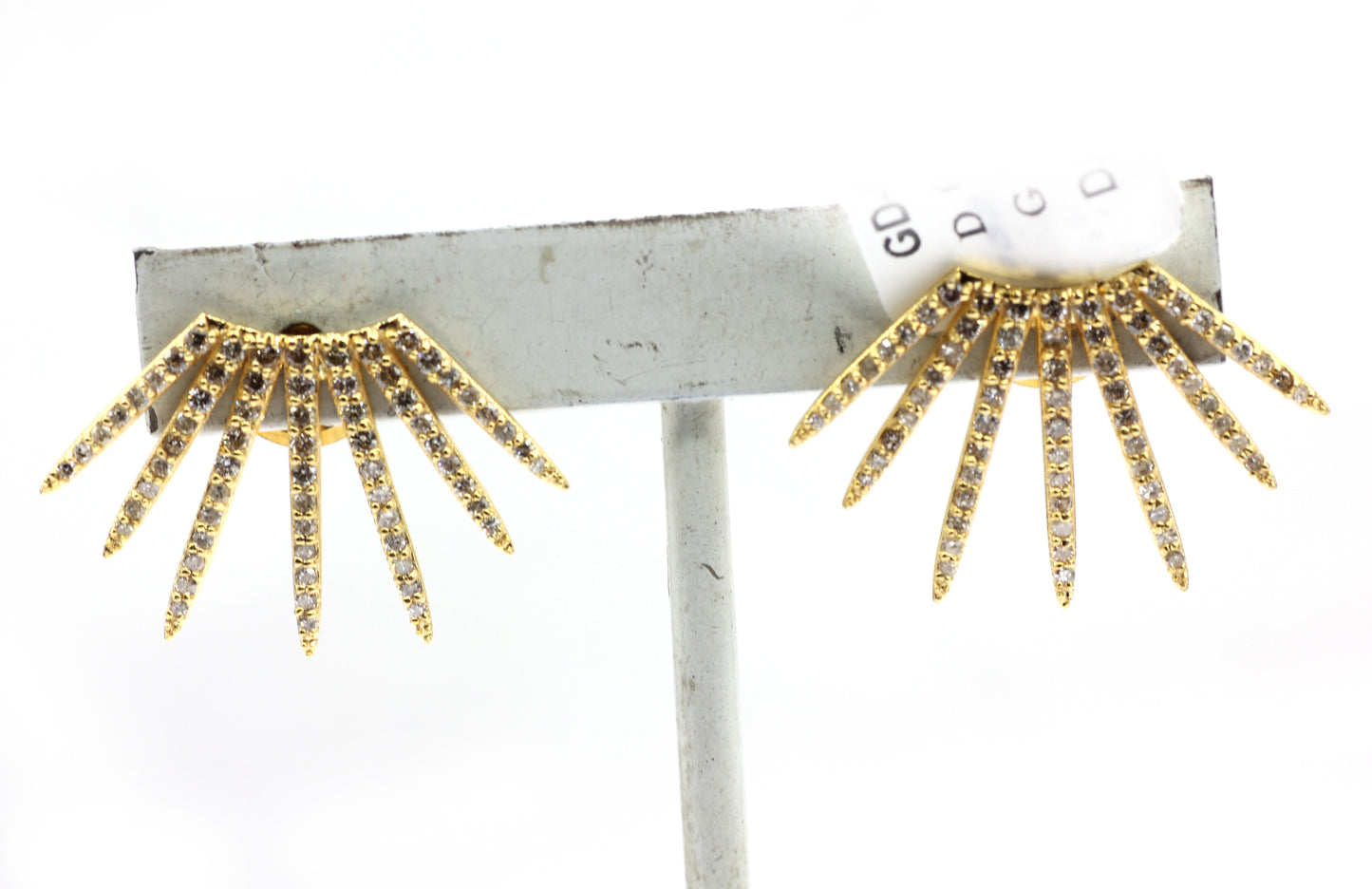 Star 14k Gold Diamond  Stud Earring