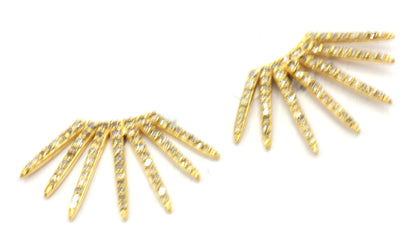 Star 14k Gold Diamond  Stud Earring