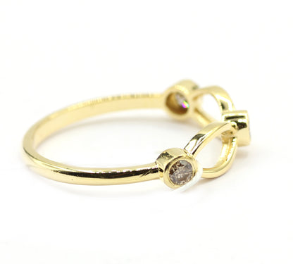 14k Solid Gold Diamond Rings.
