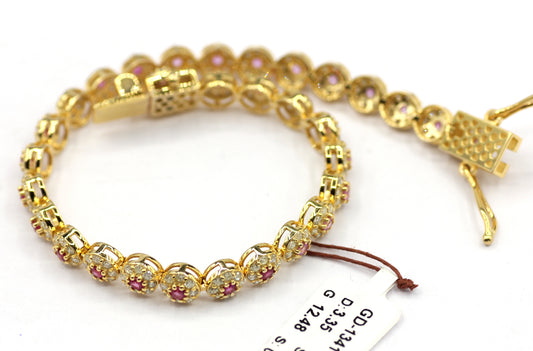 14k Solid Gold Diamond Bracelets