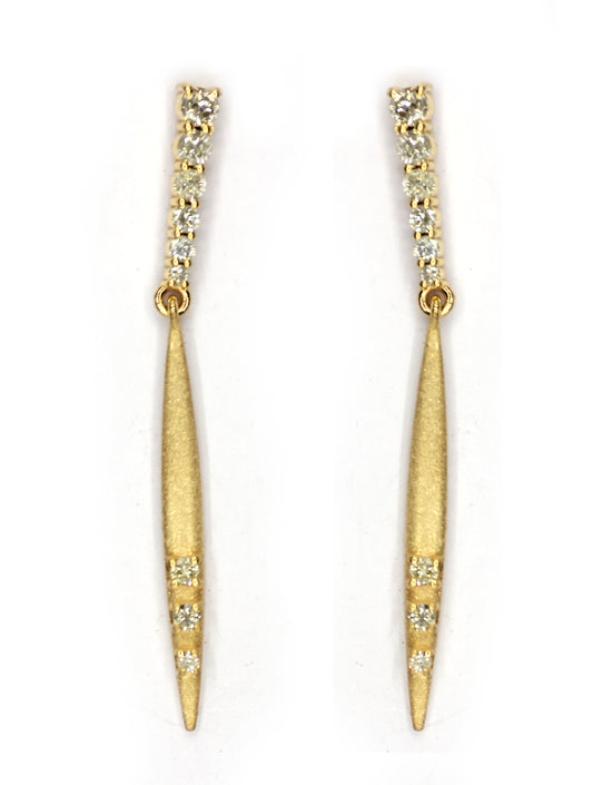 14k Gold Diamond Earring
