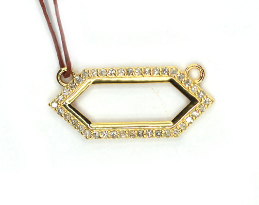 14k Solid Gold Diamond Pendant