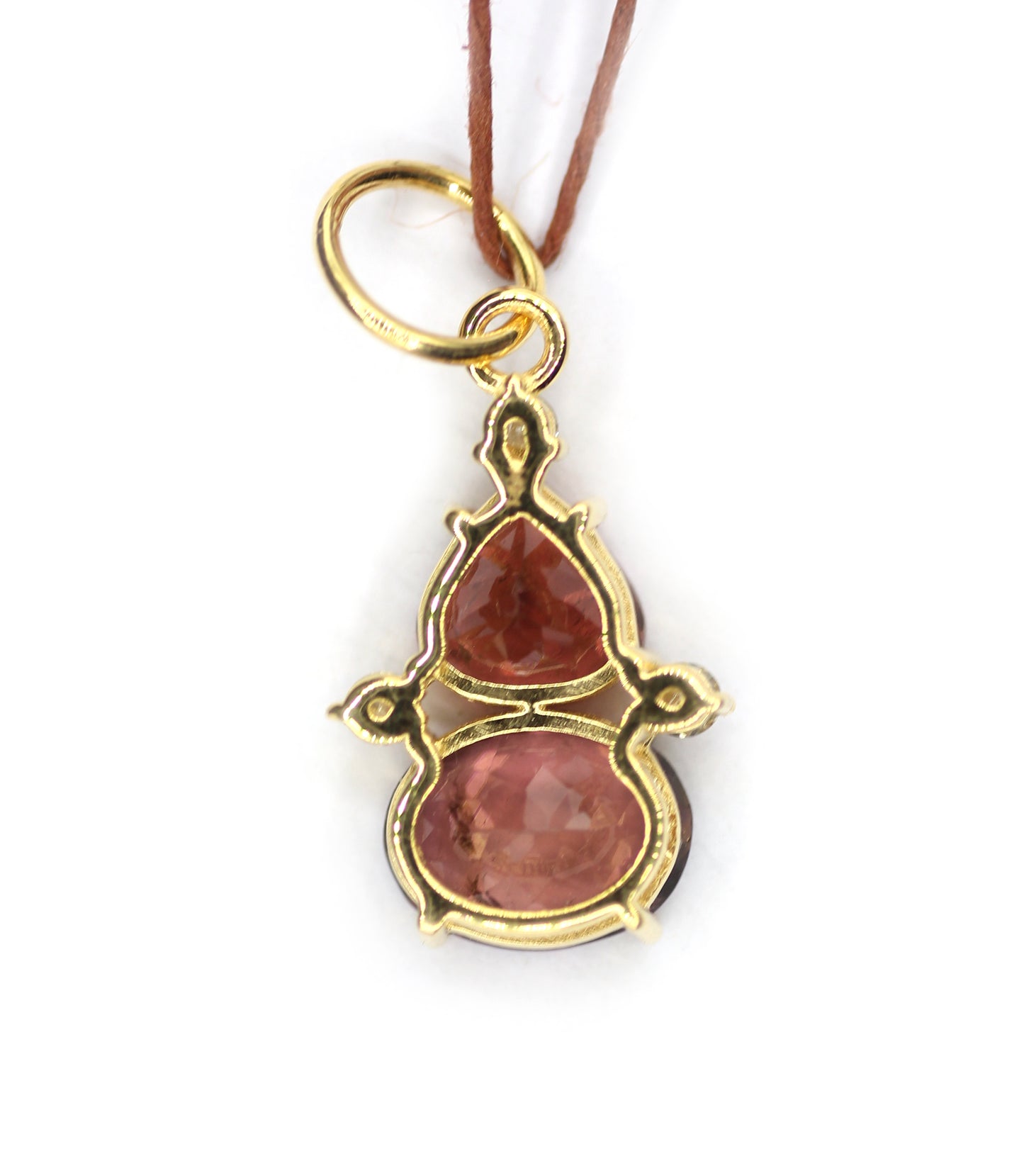 Tourmaline 14k Solid Gold Diamond Pendant