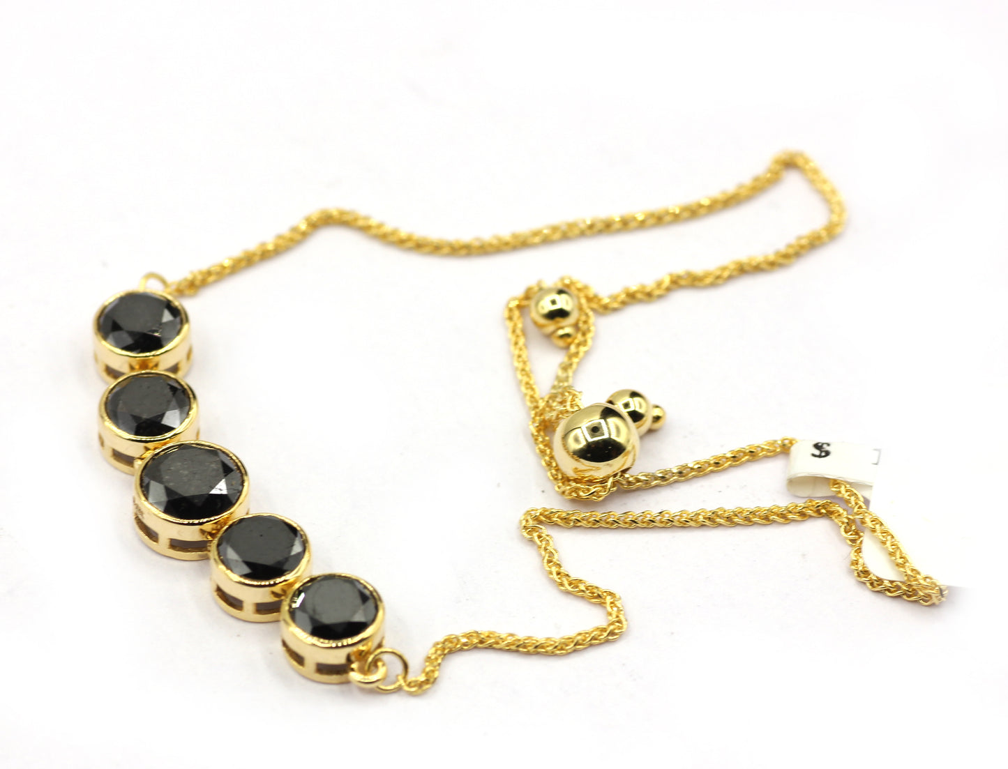 14k Solid Gold Black Diamond Bracelets