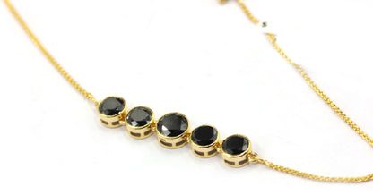 14k Solid Gold Black Diamond Bracelets