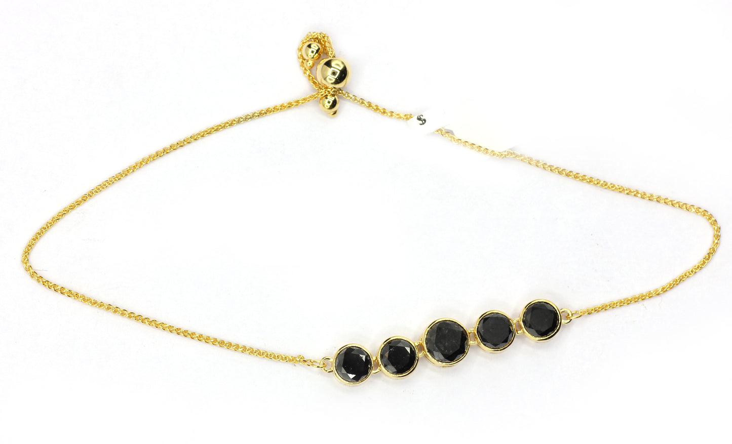 14k Solid Gold Black Diamond Bracelets