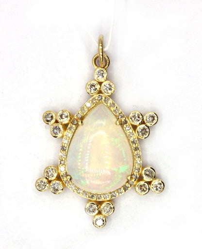 14k Solid Gold Diamond Pendants