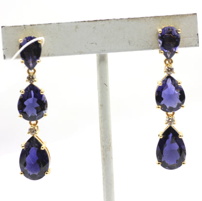 Kynite 14k Gold Diamond  Earring