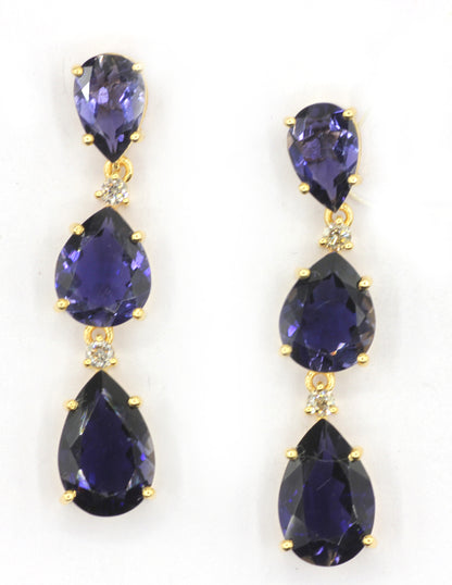 Kynite 14k Gold Diamond  Earring